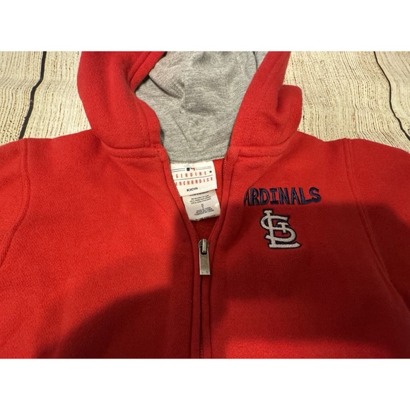 St. Louis Cardinals Genuine Merchandise Jacket Hoodie Zip Up Sweatshirt Sz 3T H3 - Picture 6 of 8